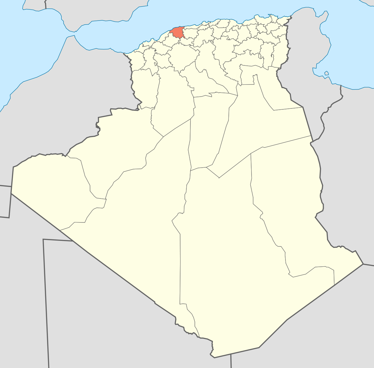 خريطة الشلف مفصلة , موقعها التاريخى الجغرافى