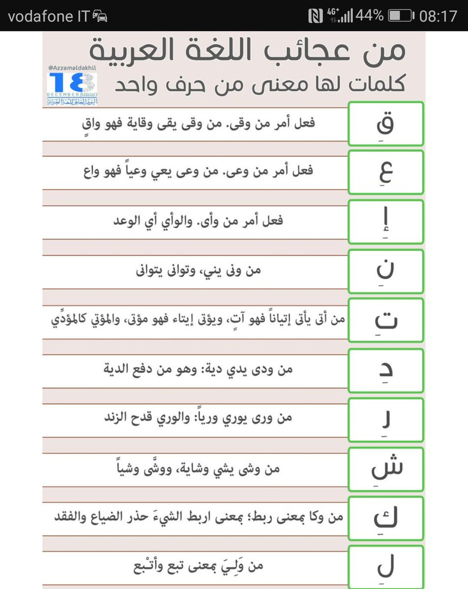 كلمات عربية - كلمات غريبة باللغة العربية 438