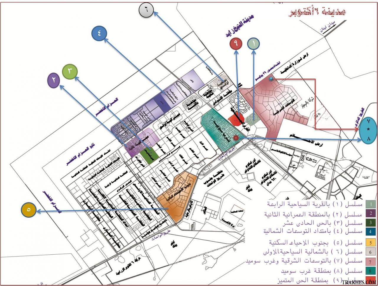 خريطة 6 اكتوبر - تعرف على مدينة 6 اكتوبر والشيخ زويد 11721 5